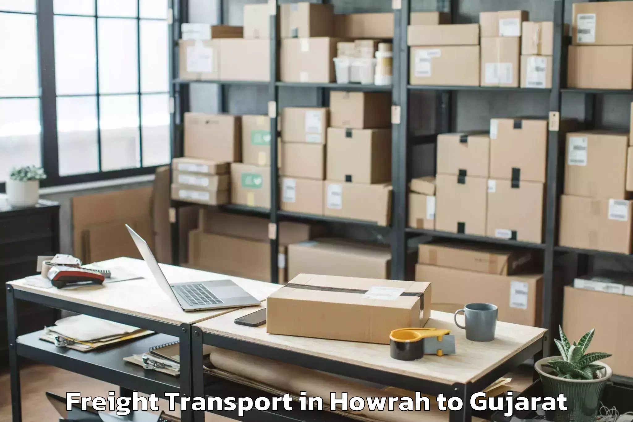 Affordable Howrah to Umreth Freight Transport